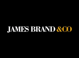 Logotipo de la empresa James Brand & Co, una agencia que usa fragancias personalizadas como un método de captación de clientes.